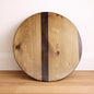 Round Ponderosa Blue Pine Tabletop, Rustic Solid Wood Dining Coffee Table Surface