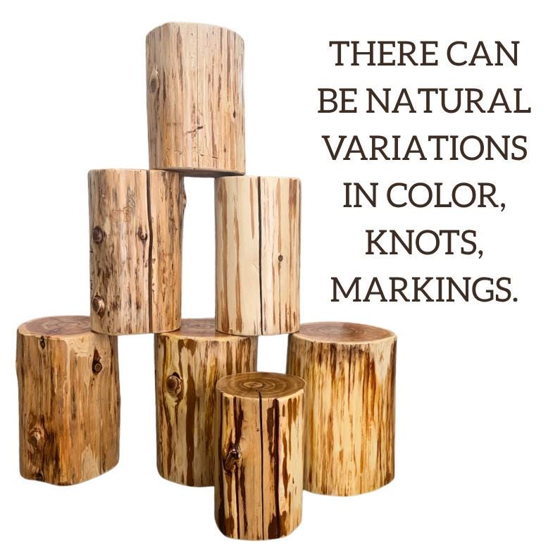 Handcrafted Cedar Stump Plant Stand, Log End Table, Cowboy Stump