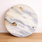 Round Ponderosa Blue Pine Tabletop, Rustic Solid Wood Dining Coffee Table Surface