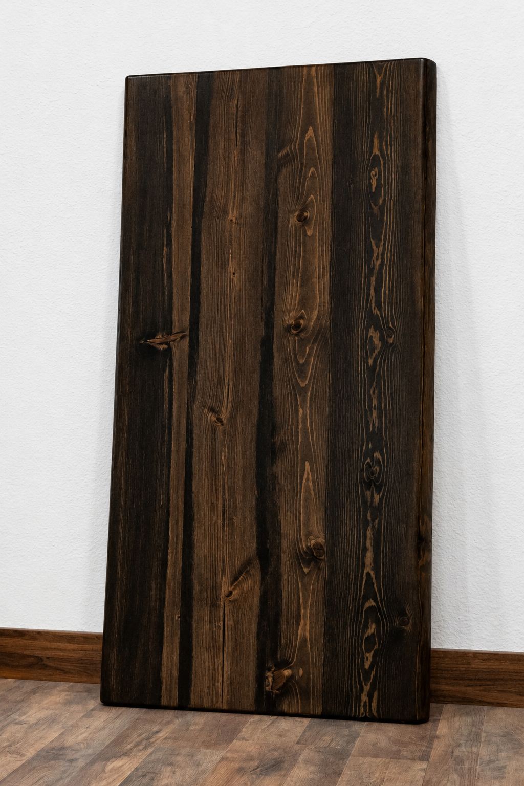 Solid Ponderosa Blue Pine Live Edge Tabletop, Rustic Wood Slab, 1-5/8" Thick, Made USA