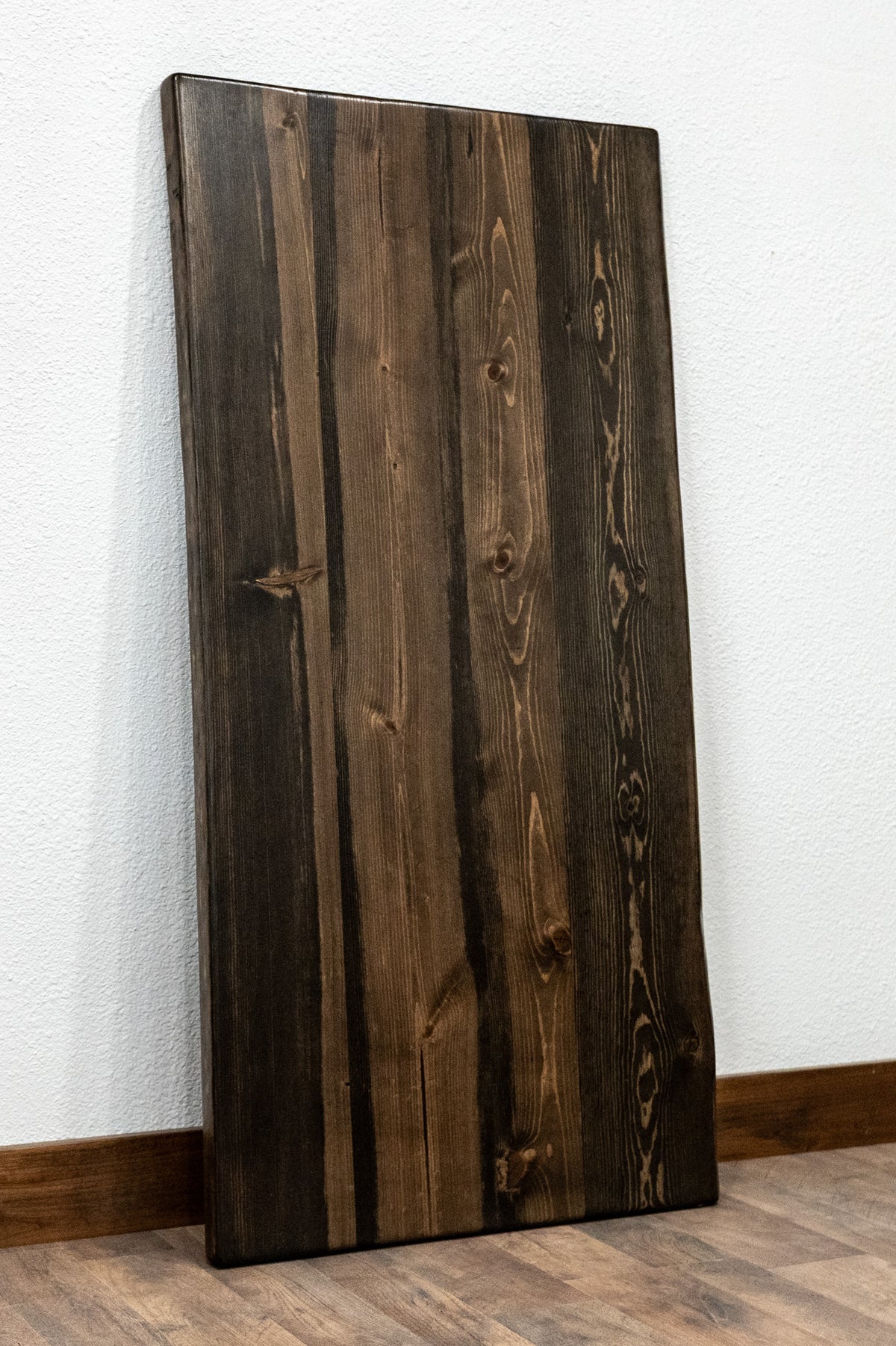 Solid Ponderosa Blue Pine Live Edge Tabletop, Rustic Wood Slab, 1-5/8" Thick, Made USA