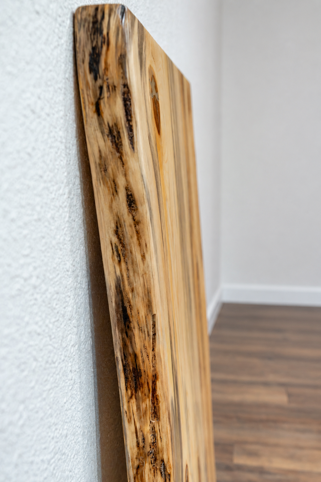 Solid Ponderosa Blue Pine Live Edge Tabletop, Rustic Wood Slab, 1-5/8" Thick, Made USA