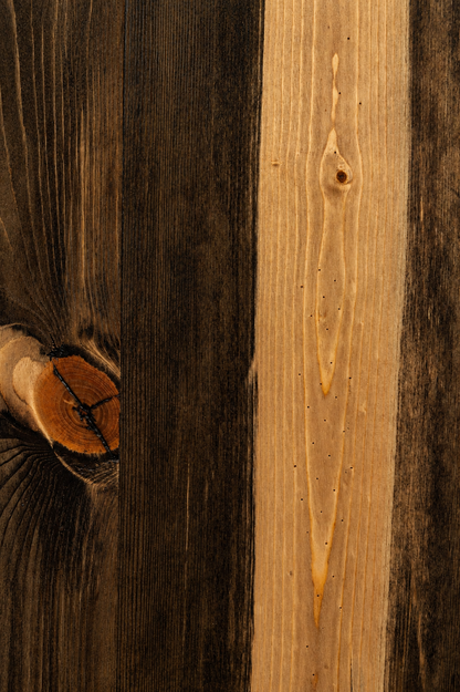Solid Ponderosa Blue Pine Live Edge Tabletop, Rustic Wood Slab, 1-5/8" Thick, Made USA