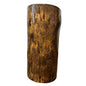 Handmade Pine Wood Stump Side Table, Rustic Log Plant Stand, Cabin Decor Accent Furniture